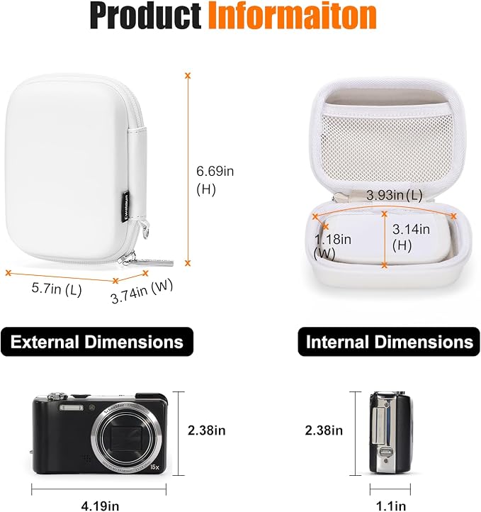 Cwatcun Digital Camera Case, Small Carrying Camera Pouch - Image 7