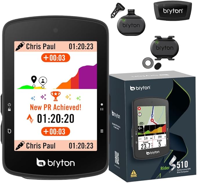 Bryton Rider S510 Sensor Bundle 2.8 Inch Color LCD Touchscreen GPS Bike/Cycling by Bryton