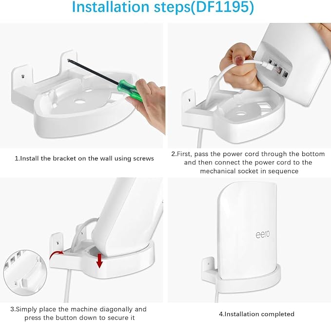 Huafly 1pcs Wall Mount Bracket for eero Max 7 WiFi, Effortless Installation No - Image 4