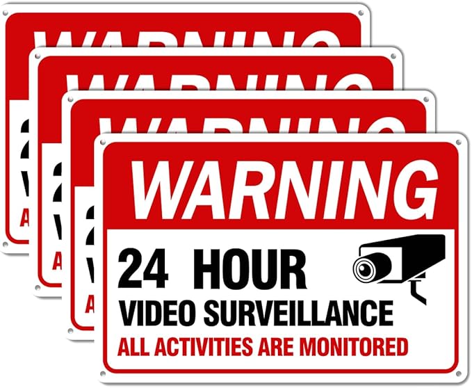 Video Surveillance Sign, Reflective and Waterproof Material 24 Hour by multiwins