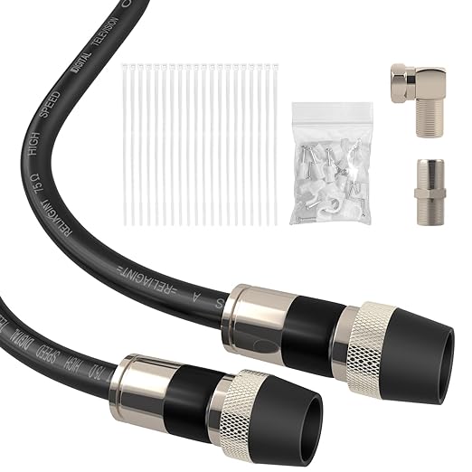 35ft RG6 Coaxial Cable, 75 Ohm TV Coax Cable by RELIAGINT