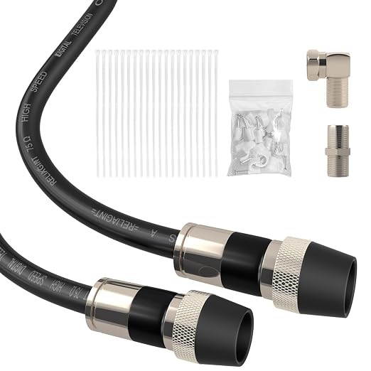 40ft RG6 Coaxial Cable, 75 Ohm TV Coax Cable by RELIAGINT