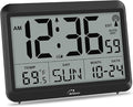 WallarGe Atomic Digital Wall Clock Battery Operated, Self-Setting, Large Display by WallarGe