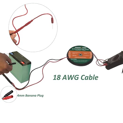 2 Wires 30FT 18AWG Retractable Test Leads - Image 6