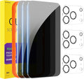 PEHAEL 3+3 Pack for iPhone 17 Pro Max Privacy Screen Protector by PEHAEL