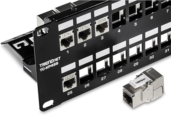TRENDnet 48-Port Blank Keystone Shielded 2U HD Patch Panel, 2U 19” Metal - Image 5