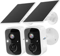 Hiseeu Solar Security Cameras Wireless Outdoor 2 Pack, Battery Powered 3K 4MP by Hiseeu