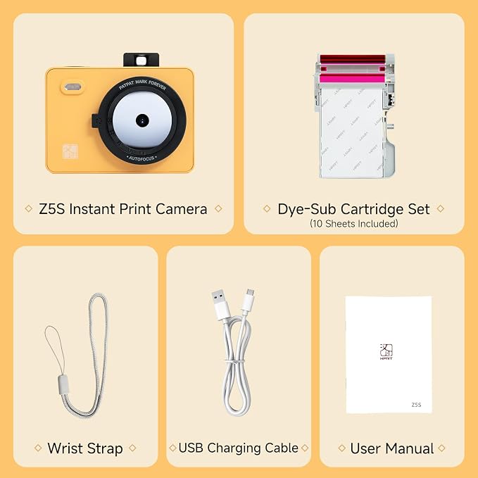 HPRT Z5 Instant Camera for Kids Adults，3 Pass Dye Sublimation, 2.1x3.4 Print - Image 7
