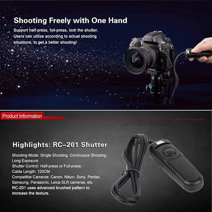 Pixel Remote Shutter Switch N3 Shutter Release Cable Compatible - Image 4