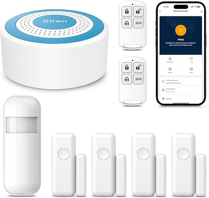 PGST Wireless Alarm System for Home Security, DIY WiFi Alarm Siren Systems by PGST