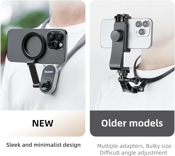 TELESIN Magnetic Neck Mount for Phones, Neck Cell Phone Holder POV/Vlog Selfie - Image 3