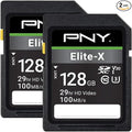 PNY 128GB Elite-X Class 10 U3 V30 SDXC Flash Memory Card by PNY