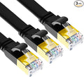 Yauhody CAT 8 Ethernet Cable 3ft 3 Pack, Flat High Speed 40Gbps 2000MHz Cat8 by Yauhody