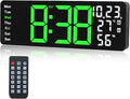 Digital Wall Clock Large Display, 17.3" Digital Clock by Jun-Electron