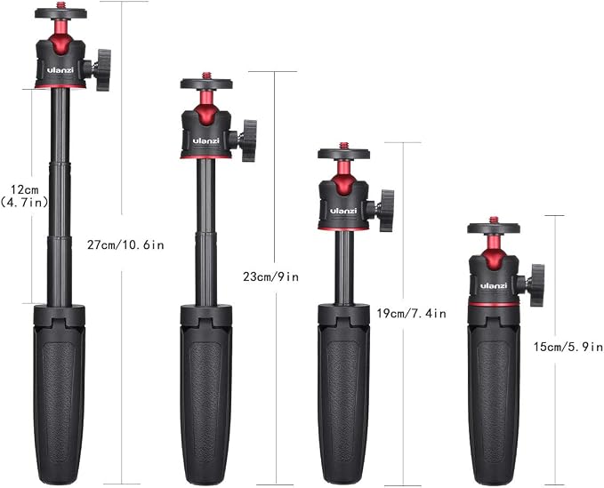 MT-08 Black Mini Tripod for Camera, 1/4" Screw Universal Tripod Compatible - Image 2