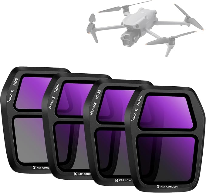 K&F CONCEPT ND Filter Set for DJI Air 3S, HD Optical Glass/Multi-Coated Drone - Image 2