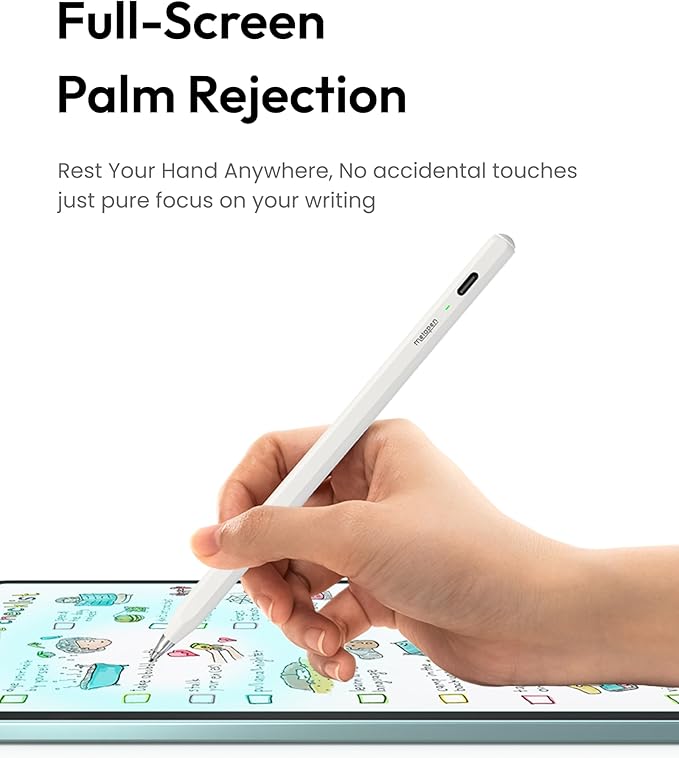 Metapen Pencil Air8 Pro for iPad 2018-2026, Ultra-Quiet, 2X Fast Charging - Image 4