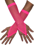 Seeksmile Women's Girls 80's Theme Party Emo Fingerless Arm Fishnet Gloves by Seeksmile