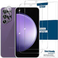 Galaxy S23 FE HD Clear Tempered Glass Screen Protector + Camera Lens Protectors by YEYEBF