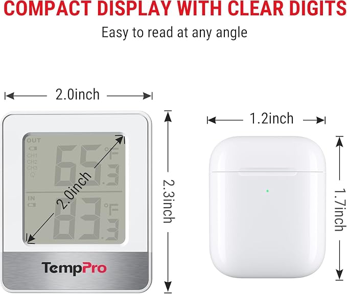 TempPro Indoor Outdoor Thermometer Wireless 500FT, Outside Greenhouse - Image 8