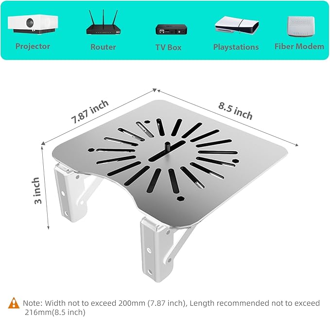 Mini Projector Shelf for Wall/Modem Shelf/Router Shelf/Router Mount/Cable Box - Image 2