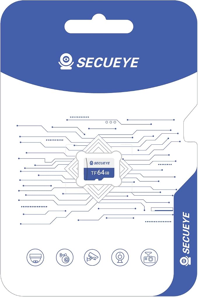 64GB TF Memory Card Class 10 FAT32 High Speed Reading/Writing by SECUEYE