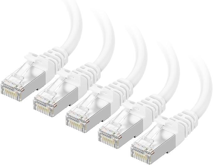 Cable Matters 10Gbps 5-Pack Snagless Shielded Cat 6A Ethernet Cable - 14ft by CableMatters