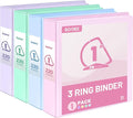 Sooez BinderX Extra Durable 4 Pack 1 Inch 3 Ring Binder, D-Ring Large Binder by Sooez