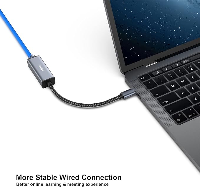 BENFEI 2 Pack USB-C to Ethernet Adapter, USB Type-C to RJ45 Gigabit Ethernet - Image 3