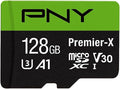 PNY 128GB Premier-X Class 10 U3 V30 microSDXC Flash Memory Card by PNY