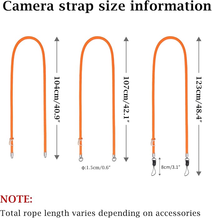 VOVMOEYA Nylon Braided Camera Rope Strap, Camera Neck Shoulder Strap - Image 6