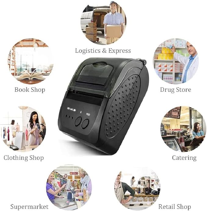 NETUM Bluetooth Receipt Printer, 58mm Mini Thermal POS Printer Portable - Image 2