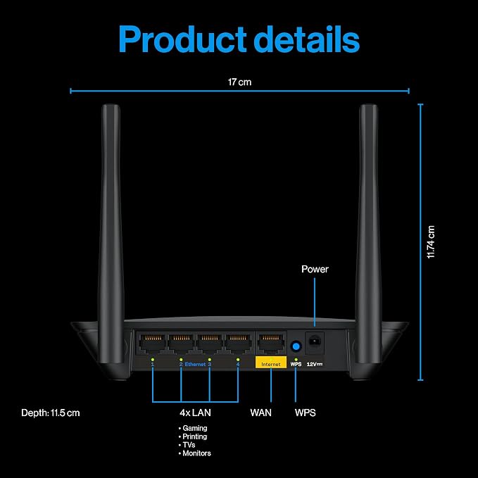 Linksys WiFi 5 Router | 1, 500 Sq. ft Coverage | 20+ Devices | Speeds up to - Image 6