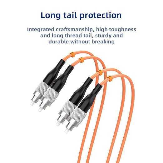 FC/UPC to FC/UPC Fiber Patch Cable, 7.5M/24.6FT OM1 Multimode Duplex 62.5/125µm - Image 5