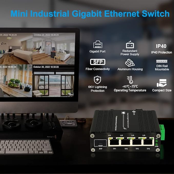 Industrial Gigabit 4-Port Ethernet Switch - Image 5