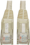 Tripp Lite Cat6 Gigabit Ethernet Snagless Molded Patch Cable UTP White RJ45 by TrippLite