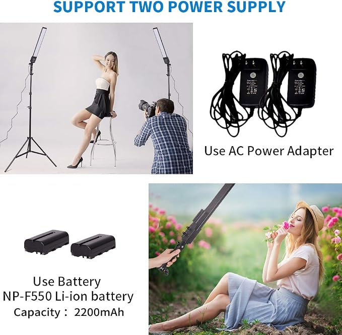 LED Video Light Battery Powered Photography Light Portable Handheld Wand - Image 5