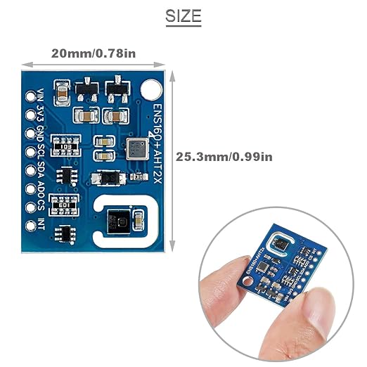 ENS160+AHT21 Temperature and Humidity Sensor Carbon Dioxide CO2 eCO2 TVOC Air - Image 3