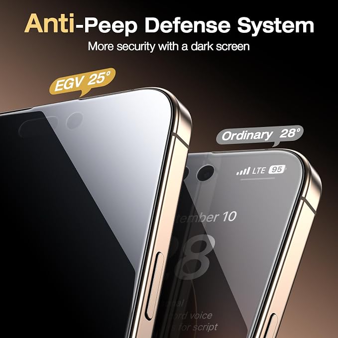 EGV Compatible for iPhone 17 Pro Max/16 Pro Max Privacy Screen Protector - Image 3