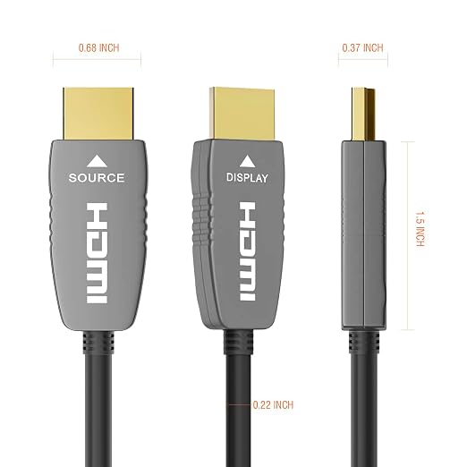 RUIPRO 8K HDMI Fiber Optic Cable CL2 Rated 20 Feet 48Gbps 8K60Hz 4K120Hz - Image 7