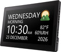 Raynic Digital Clock, 10.1 Inch Large Display Calendar Clock by Raynic