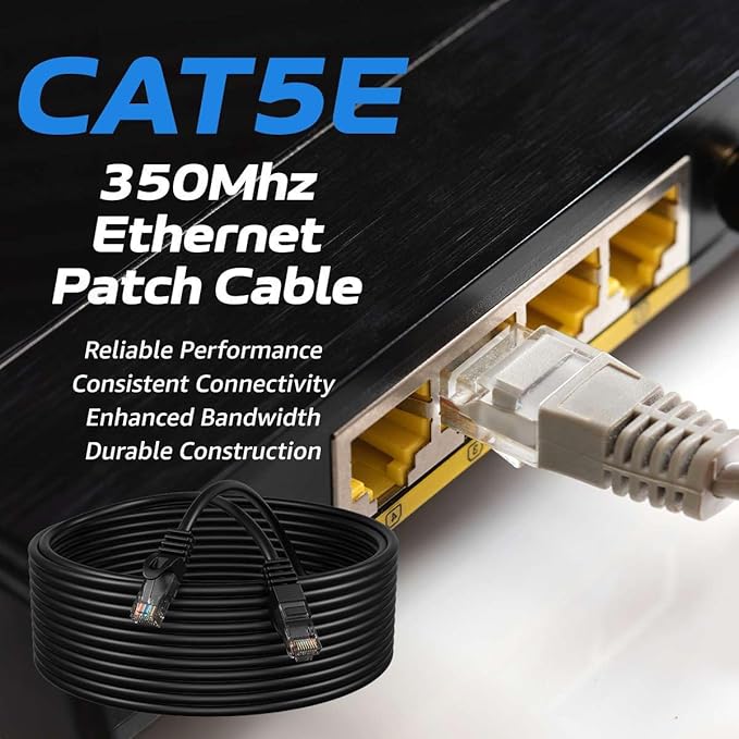 Cables Direct Online Cat5e 100FT Network Ethernet Patch Cable, 350Mhz Internet - Image 2