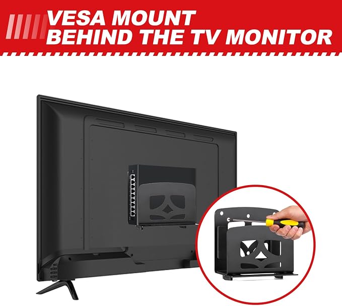 Yuleimy Adjustable Small Device Wall Mount, VESA Mount Behind TV Bracket - Image 5