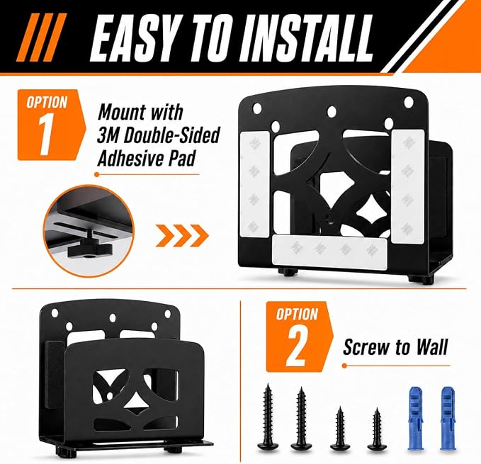 Adjustable Small Device Wall Mount, Metal Cable Box Mount or VESA Mount Holder - Image 5