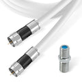 RG6 Coaxial Cable with F Connectors, High Speed Internet and TV Cord by CableCommunications