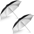 33" Black/Silver Reflector Umbrella Kit, Photography Umbrella Lighting Reflector by Hahawalker