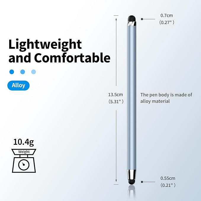 Stylus Pen for Touchscreen, 2-in-1 High Sensitivity & Accuracy | Rubber tip - Image 3