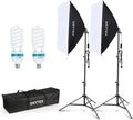 Skytex Softbox Lighting Kit 2Pack, 20x28in Soft Box | 135W 5500K E27 CFLBulb by skytex