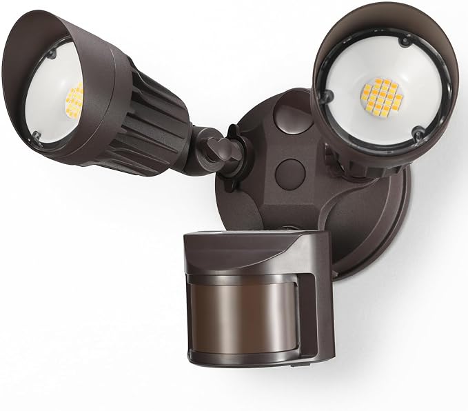 LEONLITE 3CCT LED Security Light, Motion Sensor Outdoor Lights, Dusk to Dawn by LEONLITE