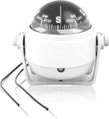 Boat Compass with Magnetic Declination Adjustment, Pivoting Marine Compass by WOKYO
